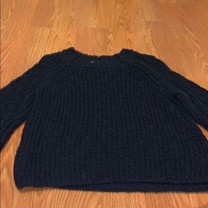 plain navy sweater
